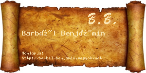 Barbél Benjámin névjegykártya