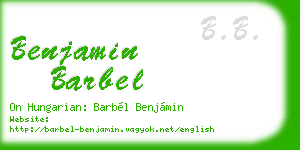 benjamin barbel business card